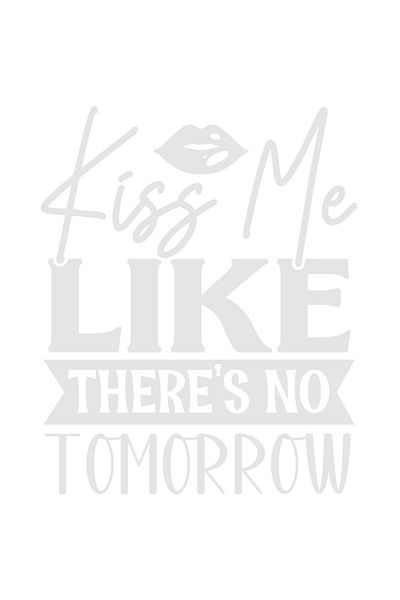 StoryGift Romania Sticker Label 50CM Exterior for a beloved girlfriend with the message "Kiss me like there's no t