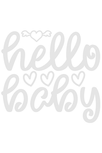 StoryGift Romania Sticker Eticheta 40CM Exterior cu inimioare si salutul "Hel...