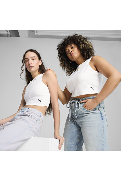 Puma ΝΤΟΥΛΑΠΑ Essentials Ριμπ Κρουαζέ Μπλούζα Γυναικεία