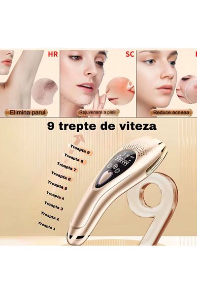OEM Ipl Epilator Bhrl-10 For Permanent Hair Removal Ice Cooling, 9 Steps Double Window