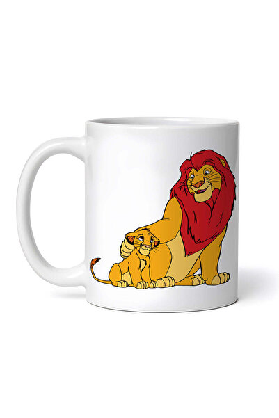 OEM Cană albă personalizată, Regele Leu și Simba, INOVATIX®. 330 ml
