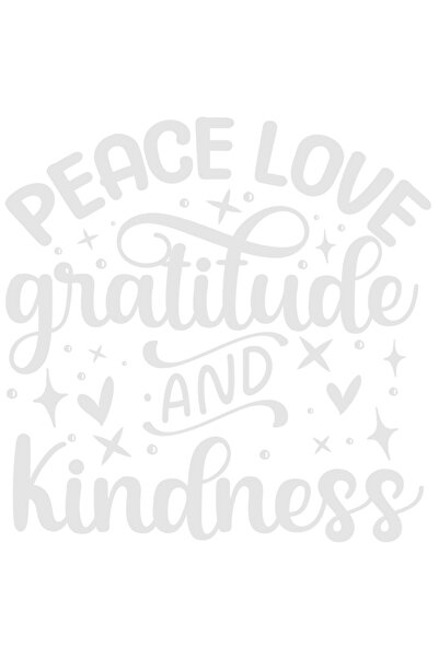 StoryGift Romania Sticker Eticheta 50CM Exterior cu inimioare si textul "Peac...