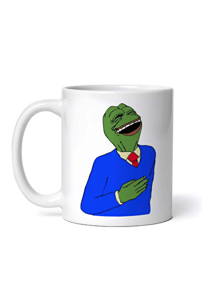 OEM Cană albă personalizată, meme cu Pepe Broasca, INOVATIX®. 330 ml
