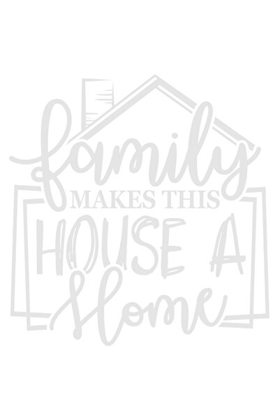 StoryGift Romania Sticker Autocolant 70CM Exterior cu o ilustratie afisand o casa si mesajul "Familia transforma