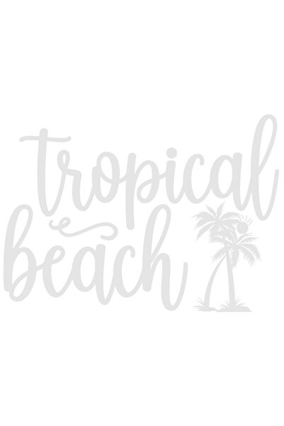 StoryGift Romania Sticker Autocolant 70CM Exterior cu mesajul "Tropical beach...