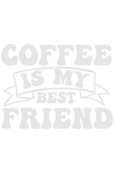 StoryGift Romania Sticker Eticheta 40CM Exterior cu mesajul "Coffee is my bes...