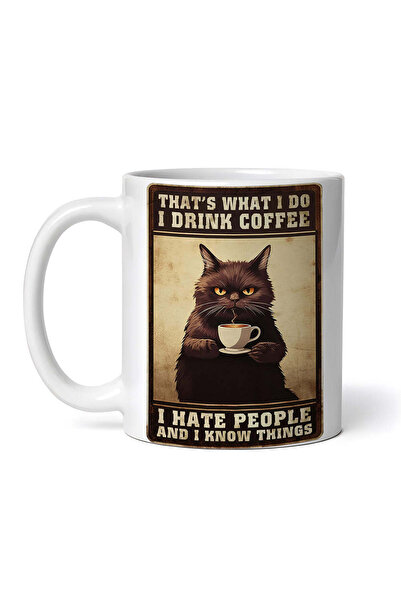 OEM Cană albă personalizată, Asta fac eu, beau cafea, urăsc oamenii..., INOVA...