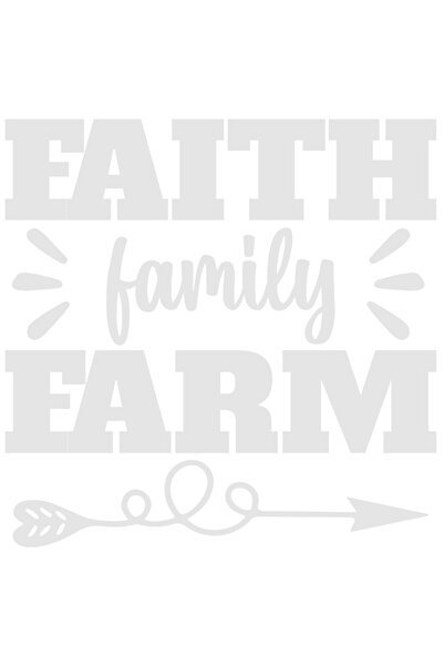 StoryGift Romania Sticker Exterior cu textul "Faith, family, farm" - credinta...
