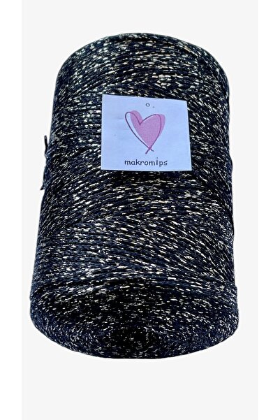 Makromİps SİMLİ POLYESTER MAKROME İPİ PARLAK ABİYE ŞIK IŞILTI (1 mm200gr220 m) SUPLA ÇANTA HOBİ EL ÖRGÜ