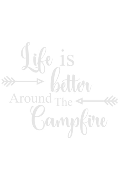 StoryGift Romania Sticker Exterior pentru cei care ies in natura cu mesajul "Life is better around the campf