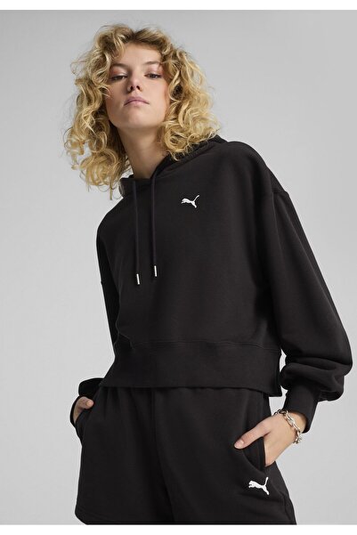 Puma Základné oblečenie do šatníka Dámska mikina s kapucňou Relaxed Cropped