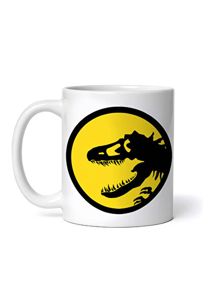 OEM Cană albă personalizată, schelete Jurassic Park, INOVATIX®. 330ml