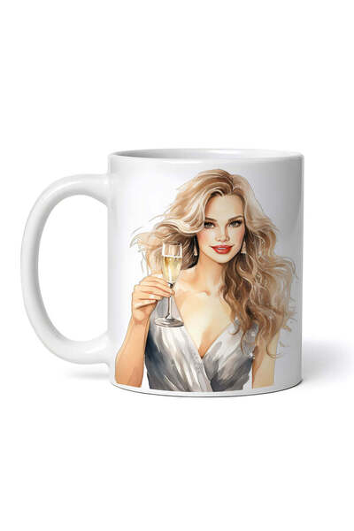 OEM Cană albă personalizată, Invitație de Revelion Alison, INOVATIX®. 330ml