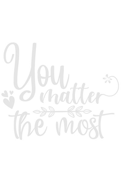 StoryGift Romania Sticker Autocolant 70CM Exterior cu inimioare si textul "You matter the most" - tu contezi cel