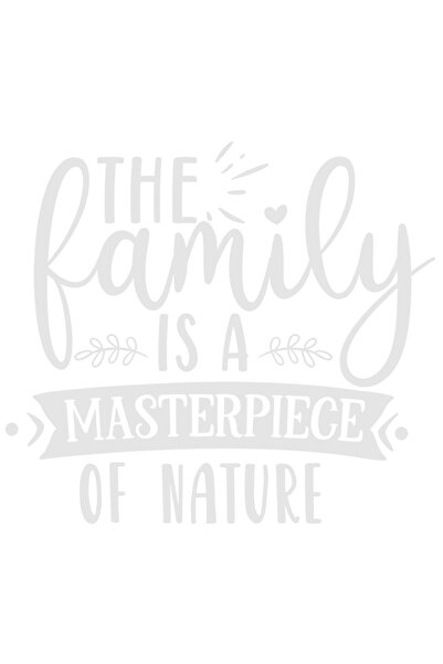 StoryGift Romania Sticker Adeziv 90CM Exterior cu mesajul "Familia este o capodopera a naturii" - intelegere fer