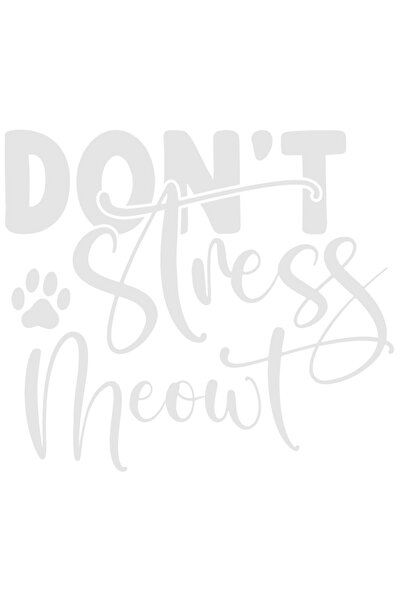 StoryGift Romania Sticker Autocolant 30CM Exterior cu labuta si mesajul "Nu ma stresa" - pentru iubitorii de pis