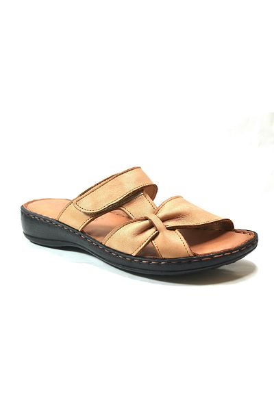 Onlo Ayakkabı Onlo Shoes DK-0013 Γυναικείες παντόφλες μαμάς από γνήσιο δέρμα ανατομικό μαξιλαράκι