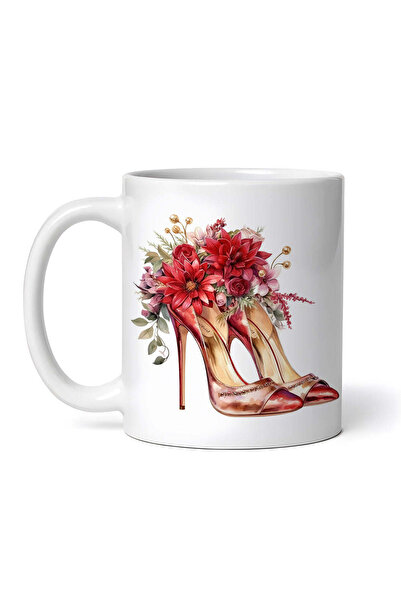 OEM Cană albă personalizată, pantofi cu toc înalt Isabela de Crăciun, INOVATI...