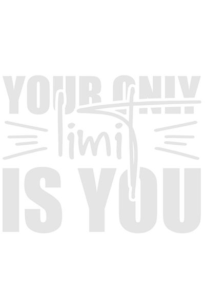 StoryGift Romania Sticker Eticheta 50CM Exterior cu text motivational in limba engleza "Your only limit is you"