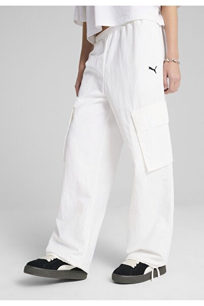 Puma WARDROBE Essentials Pantaloni cargo țesuți relaxați pentru femei