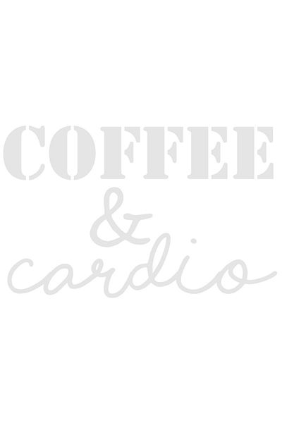 StoryGift Romania Sticker Label 40CM Exterior for those who train with the message "Coffee & cardio" - ca