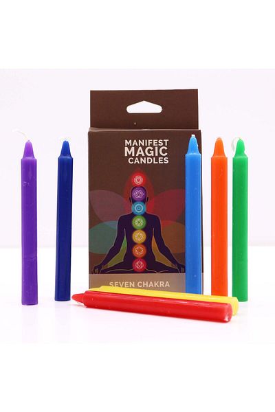 Co Esoteric Magic Candles 12bc - With Messages For Energy Release / 90 minutes / Different Colors