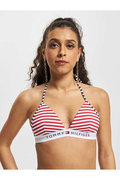 Tommy Hilfiger Damen Triangle Fixed Foam Print Bikini Oberteil