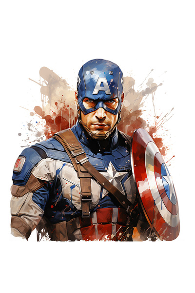 StoryGift Romania Sticker 70CM With Captain America, Shield, Avengers, Marvel, Superheroes, Star, with Margi