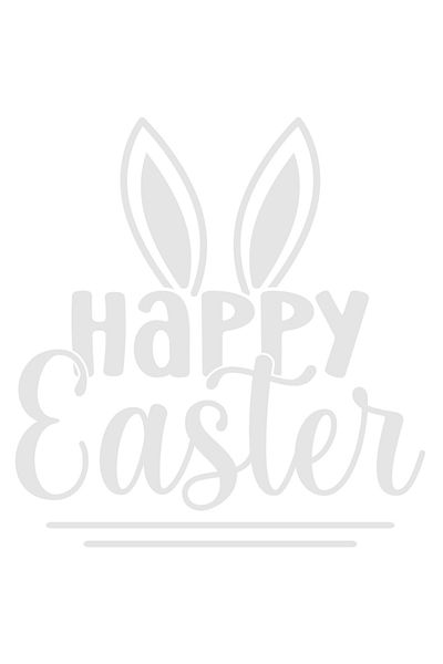 StoryGift Romania 90CM Exterior Adhesive Sticker with rabbit ears and the wish "Happy Easter" - Easter