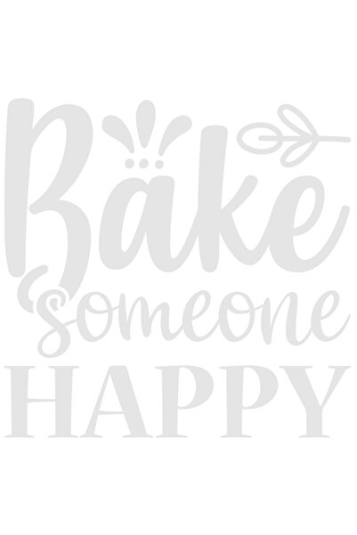 StoryGift Romania Sticker Exterior cu mesajul in engleza "Bake someone happy" - "coace" pe cineva fericit ,