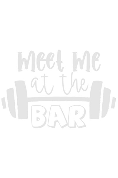 StoryGift Romania Sticker Autocolant 30CM Exterior cu textul "Meet me at the bar" - intalneste-ma la bar haltera