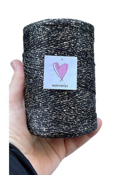 Makromİps Silvery Polyester Macrome Yarn Shiny Evening Dress Stylish Işilti (1 Mm200Gr220 m) Suppla Bag Hobby Hand Knitting