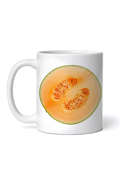 OEM Cană albă personalizată, Pepene galben, INOVATIX®. 330ml