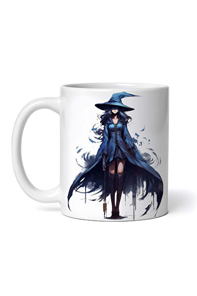 OEM Cană albă personalizată, Vrăjitoarea Albastră, INOVATIX®. 330ml
