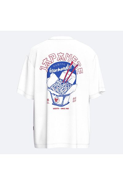Shout Oversize Japanese Gourmandise Noodle Unisex T-Shirt