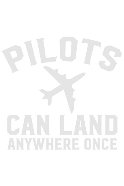 StoryGift Romania Sticker Autocolant 70CM Exterior cu avion si mesajul "Pilotii pot ateriza oriunde o data" , Vi