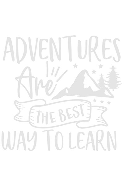 StoryGift Romania Sticker Adeziv 90CM Exterior cu munti si brazi cu mesajul "Aventurile sunt cele mai bune cai d