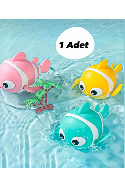 Mi-ÇA HOME 1 Adet Deniz Havuz Banyo Oyuncağı Suda Yüzen Kurmalı Oyuncak Balık Deniz Canlıları