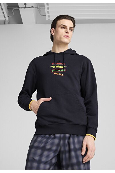 Puma Ανδρικό Φούτερ με Κουκούλα με Γραφικά Βασικά Είδη Ντουλάπας