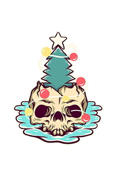 StoryGift Romania Sticker Adeziv 90CM Cu Brad, Stea, Globuri Decorative, Oase...