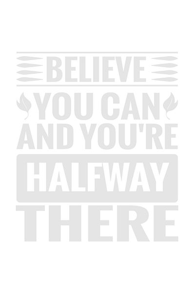 StoryGift Romania Sticker Adeziv 90CM Exterior cu mesaj motivational "Crezi ca poti si esti deja la jumatatea dr