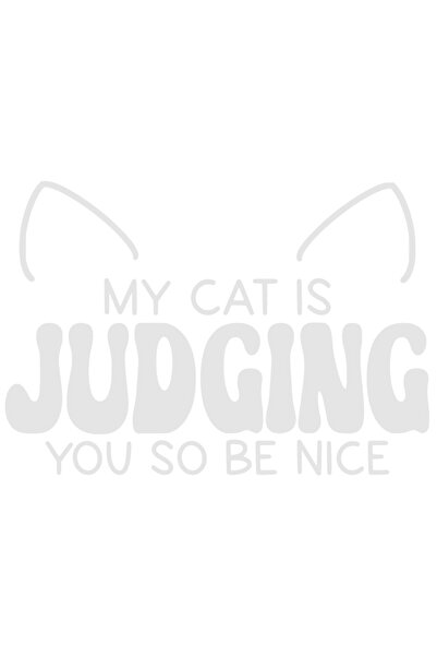 StoryGift Romania Sticker Autocolant 30CM Exterior cu textul "Pisica mea te j...