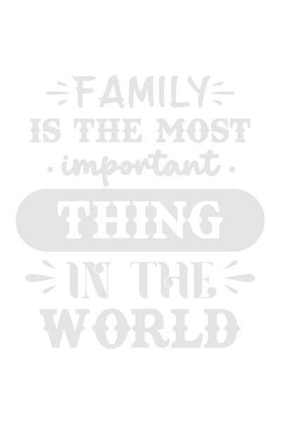 StoryGift Romania Sticker Exterior cu textul "Familia este cel mai important lucru din lume" - pe primul loc