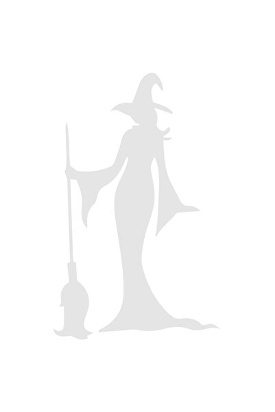 StoryGift Romania Sticker Eticheta 50CM Exterior cu o vrajitoare care tine o ...