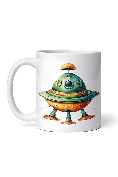 OEM Personalized white mug, UFO Toy, INOVATIX®. 330ml
