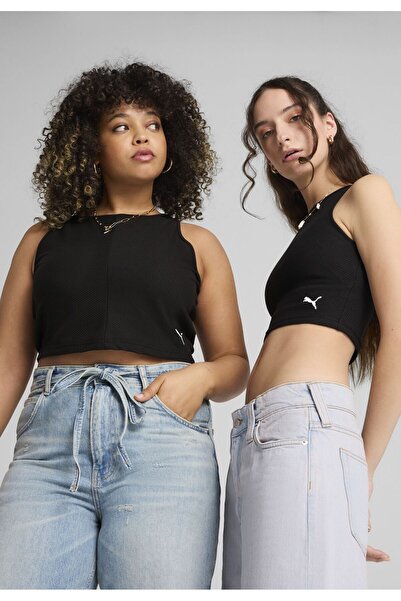 Puma WARDROBE Essentials Ribbed Crop Top Women