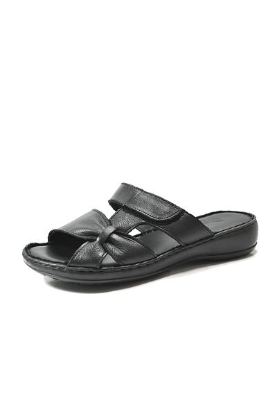 Onlo Ayakkabı Onlo Shoes Dk-0013 Genuine Leather Anatomical Pad Sole Women's Mother Slippers
