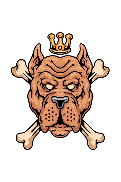 StoryGift Romania Sticker Eticheta 50CM Cu Catel, Amstaff, Oase, Coroana, Iubitori De Caini, cu Margini Albe, P