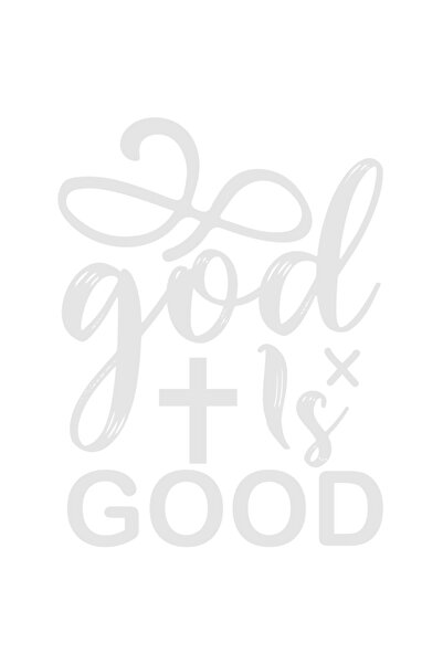StoryGift Romania Sticker Autocolant 30CM Exterior cu textul in engleza "God is good" - Dumnezeu e bun , Vinyl A