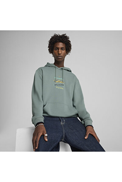 Puma Ανδρικό Φούτερ με Κουκούλα με Γραφικά Βασικά Είδη Ντουλάπας